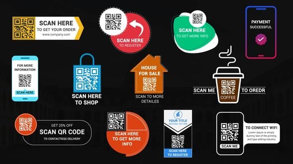 دانلود پروژه آماده افترافکت عناوین QR کد